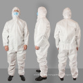 Sms Non-Woven Coverall Hospital Protective Suit Clothing Isolation Disposable Gown 50 G/M2 Against Corona Virus, Ebola